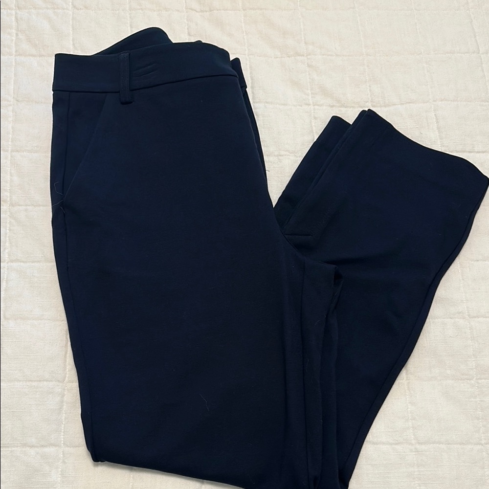 Classic Dark Navy Ponte Knit Trousers